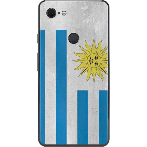 Uraguay Flag Distressed Google Pixel 3 XL Skin
